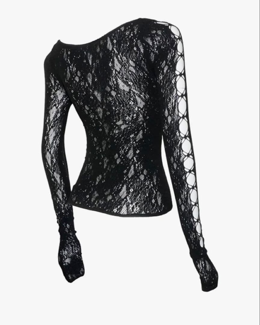 トップス theredthread S ruched sculpt body lace