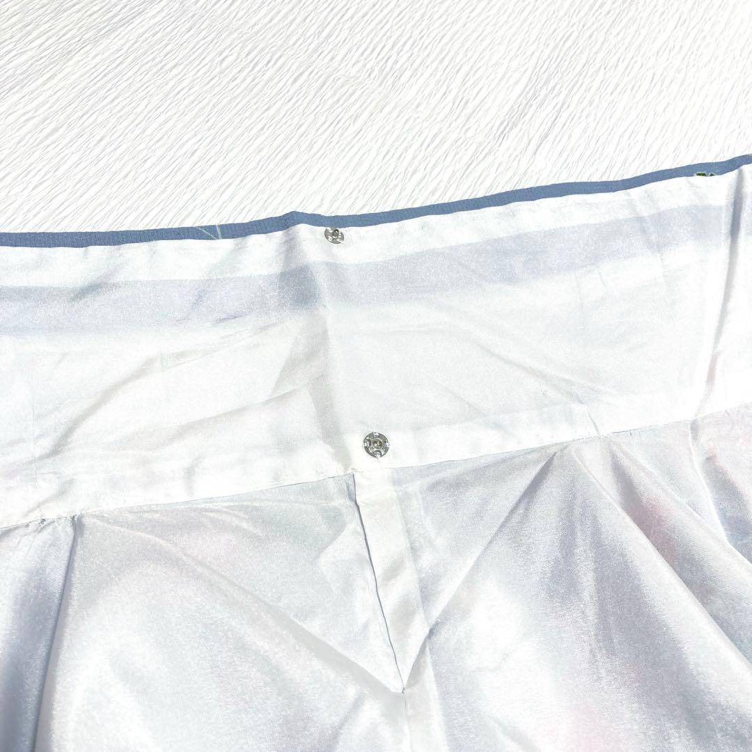 【美品✨】東レシルック　洗える着物　小紋　浅葱鼠色　吹き寄せ風　手縫い仕立てM6