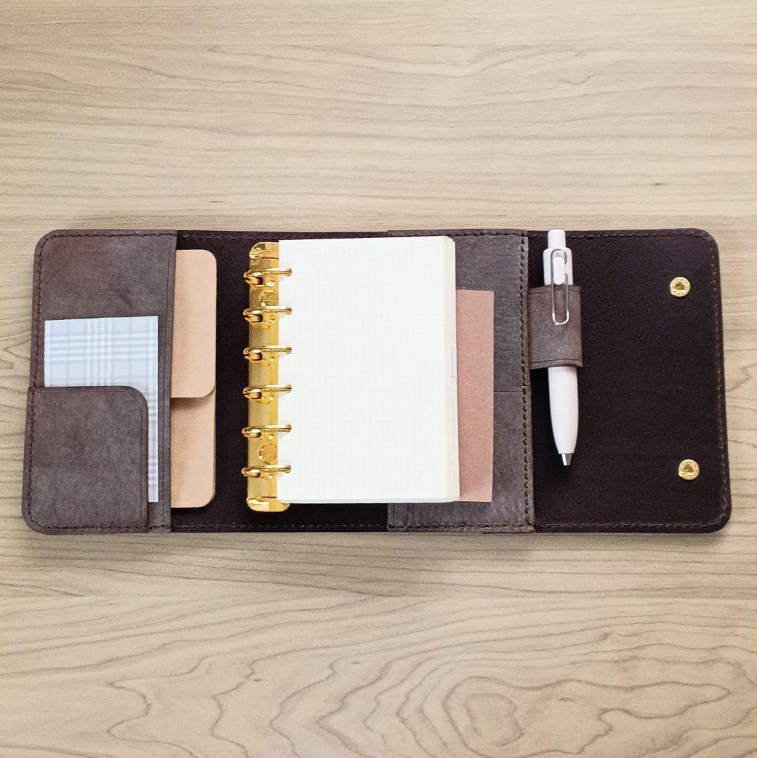 ミニ6 システム手帳 チョコ