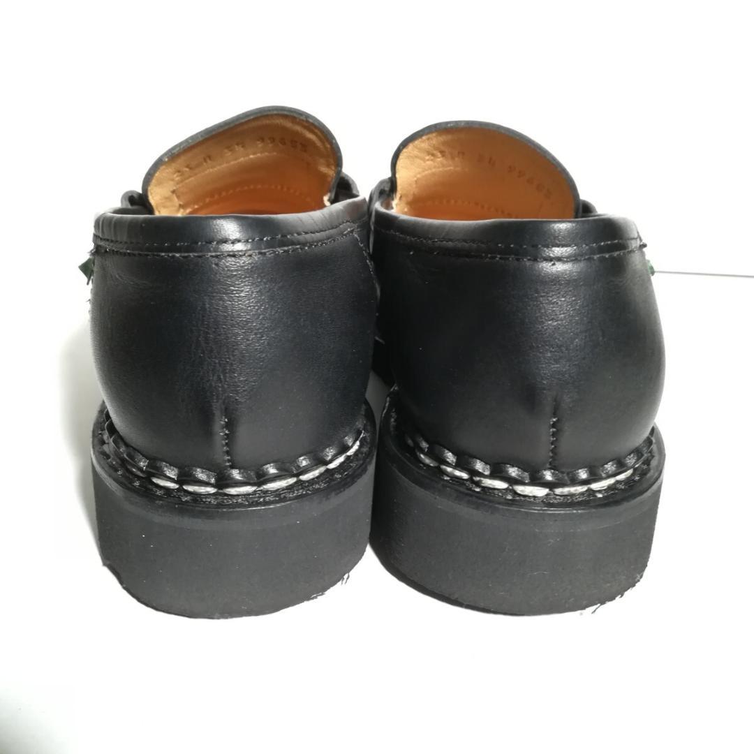 d0321 1,2回着用程度 パラブーツ オルセー ローファー 3.5 黒