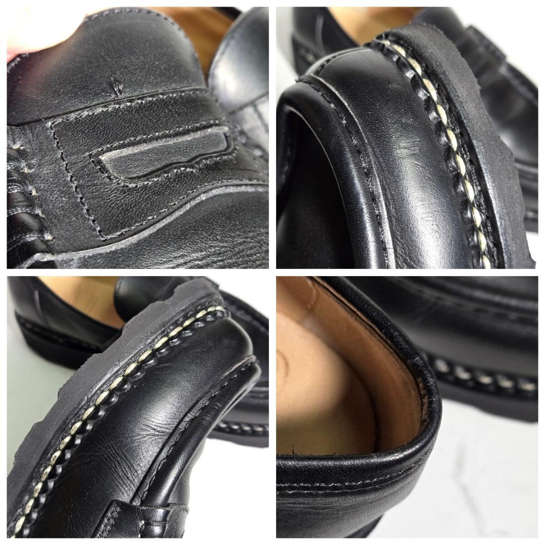 d0321 1,2回着用程度 パラブーツ オルセー ローファー 3.5 黒