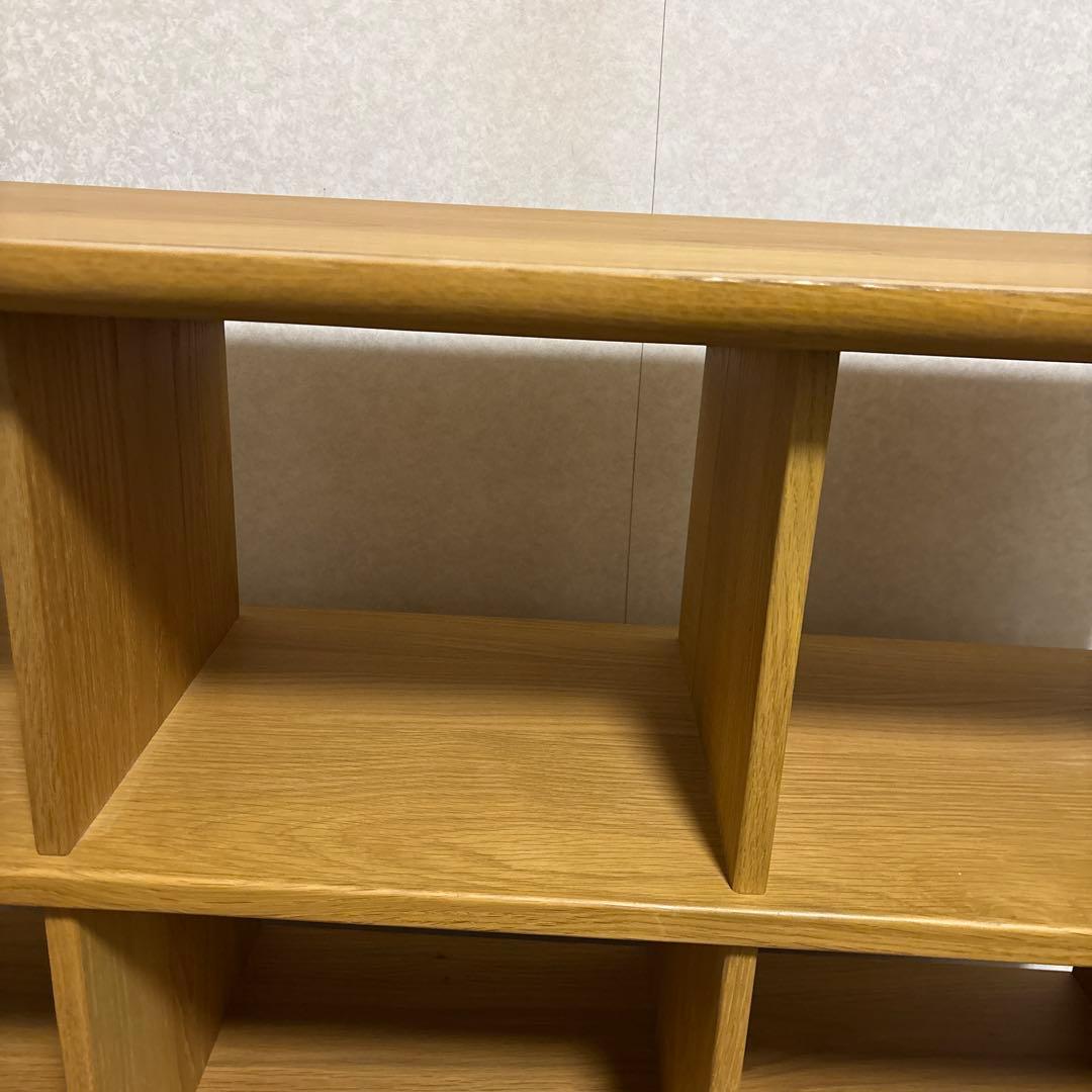 【美品】オープンシェルフ ナチュラル オーク材 棚 ディスプレイ シェルフ
