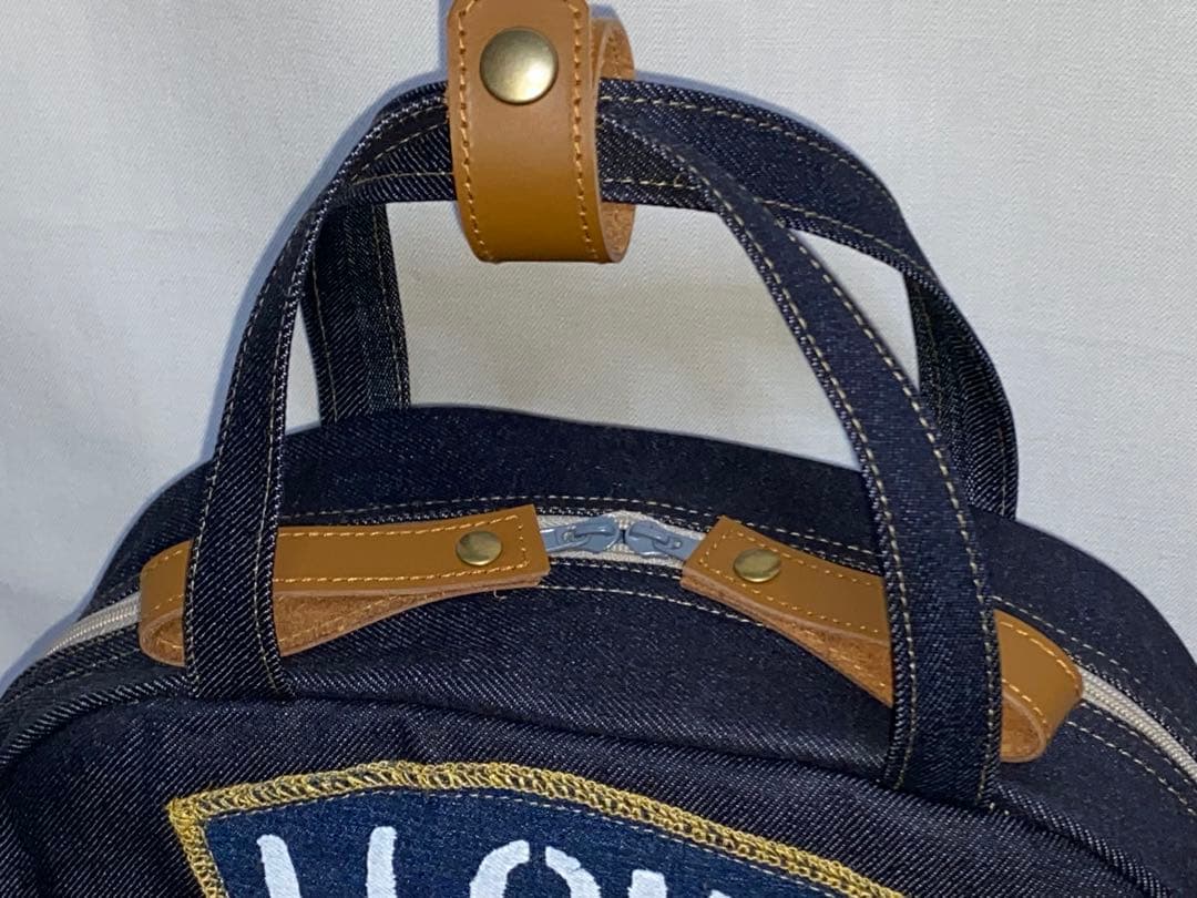 ☆岡山デニム☆ステンシル☆トラネコ☆子猫☆4wayボストンバッグ