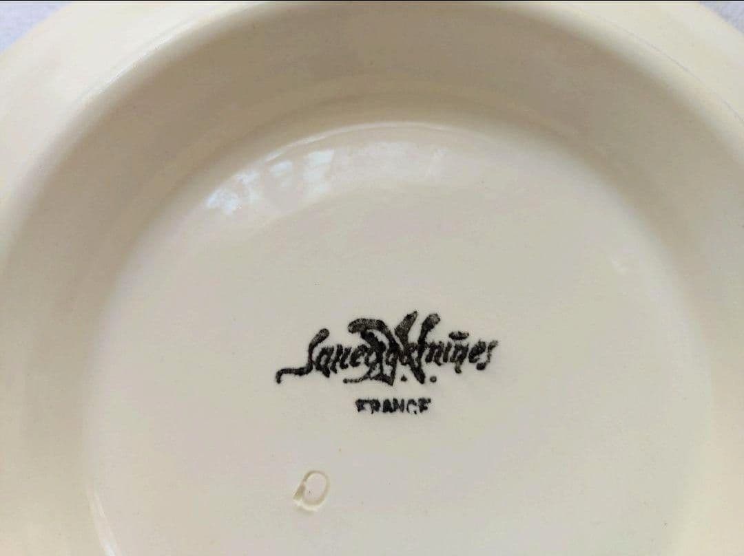 フランスアンティーク　サルグミンヌ　オクトゴナル　プレート　コンポティエ