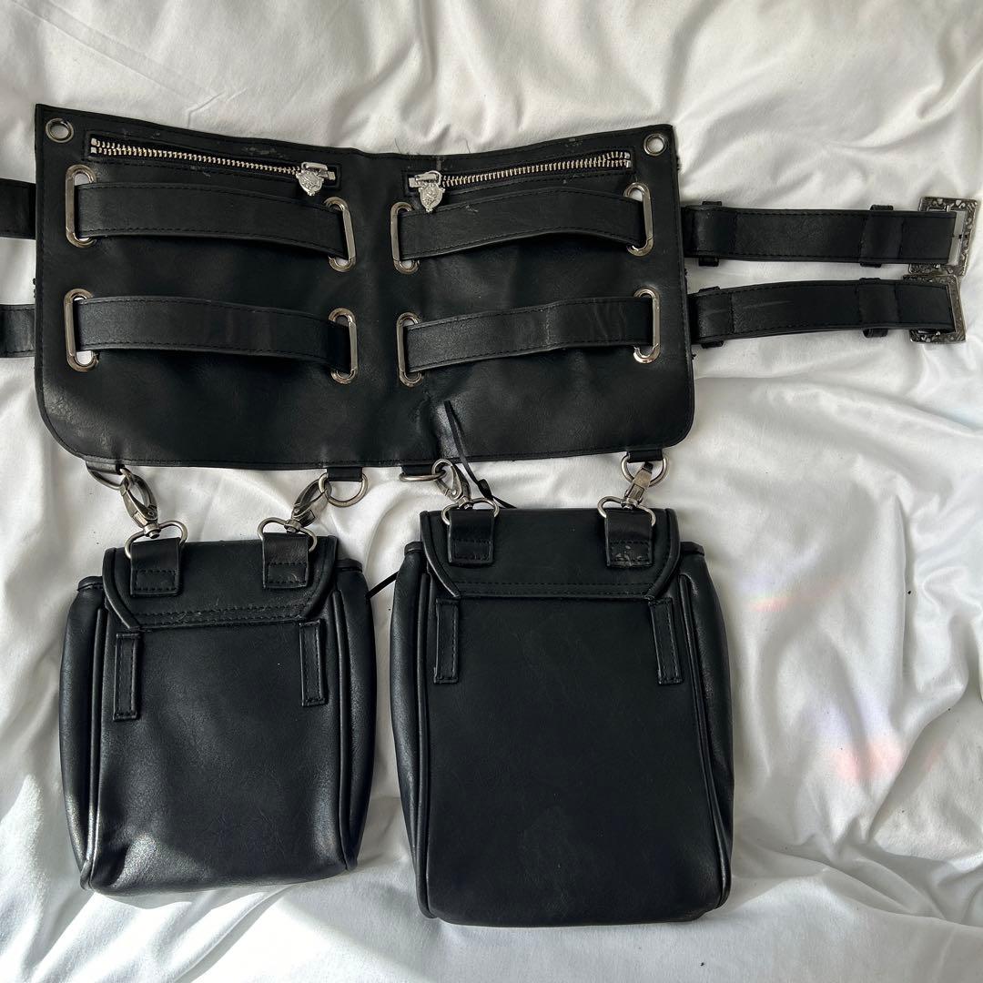 ozz onオッズオン 薔薇刺繍 フリル ウエストバック