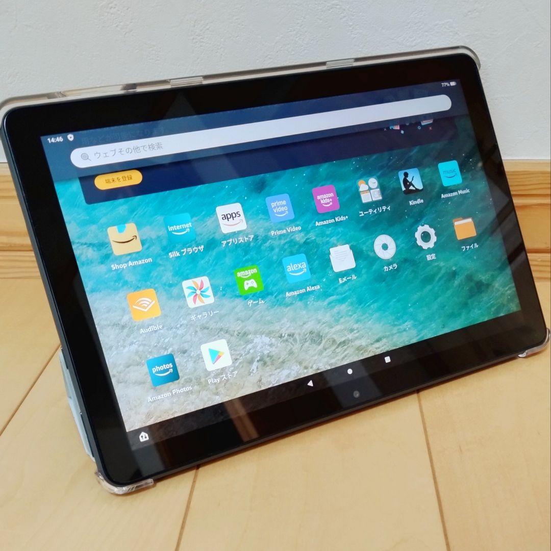 Amazon Fire HD 10 PLUS グレー 現行版 カバー付き