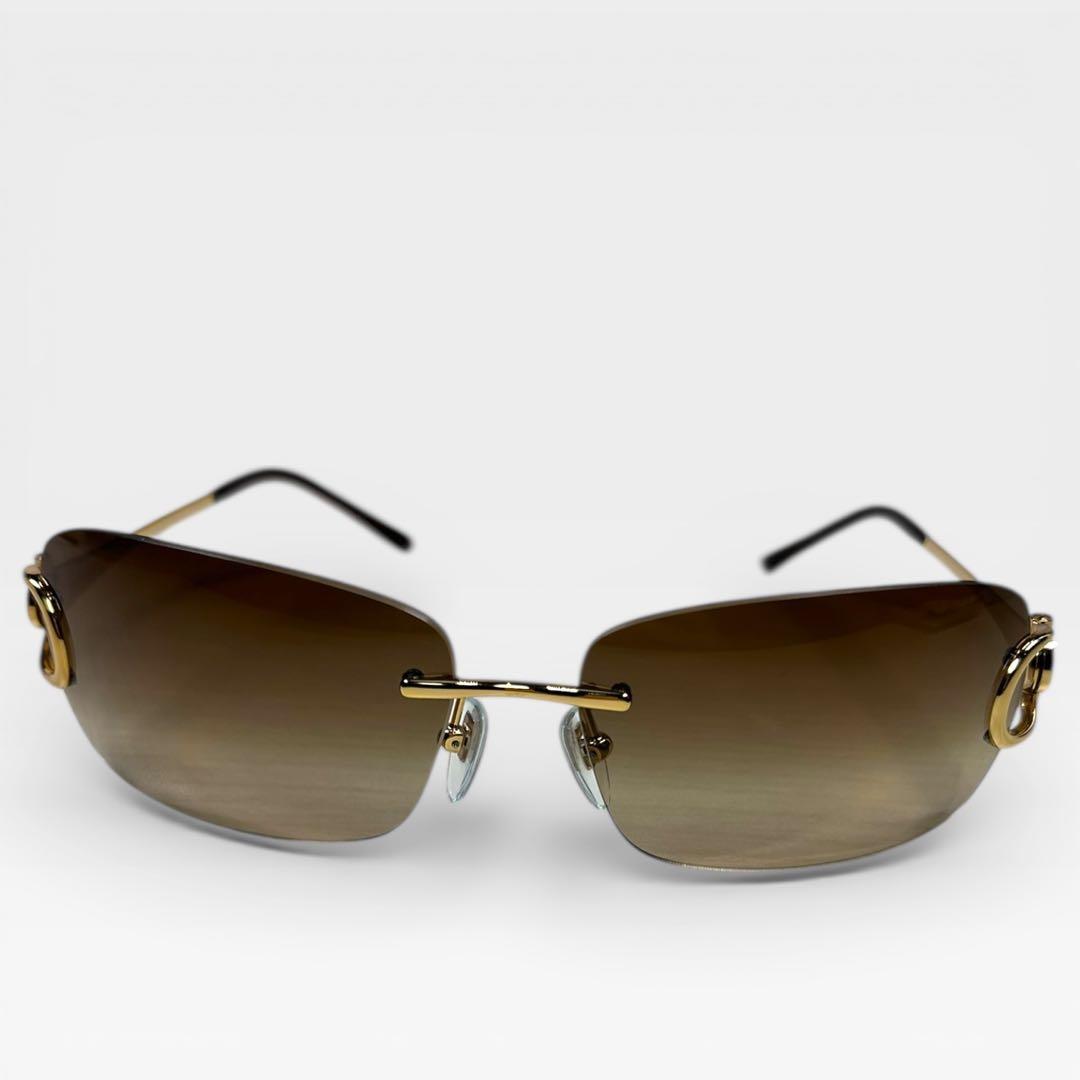 BVLGARI サングラス ゴールド ロゴリング ブラウングラデーション