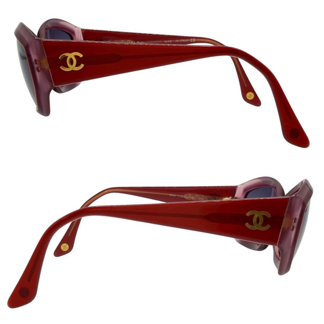 CHANEL シャネル サングラス アイウェア ココマーク　グラデーション　赤