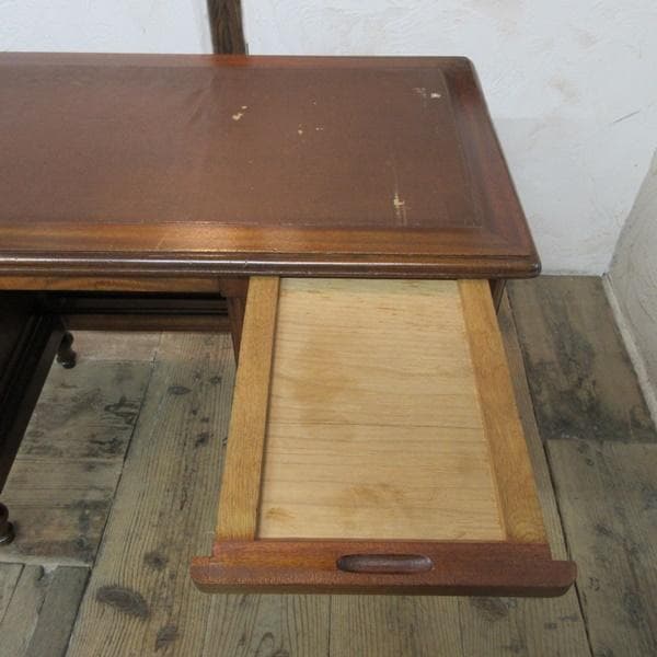 イギリス アンティーク 家具 レディーデスク 机 木製 マホガニー 6630d