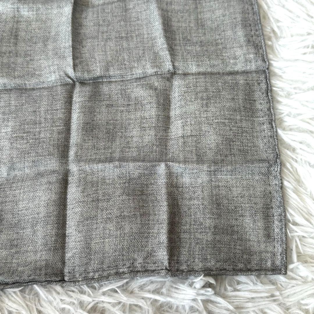 新品未使用✨ブルネロクチネリ ポケットチーフ ハンカチ シルク100% ロゴ