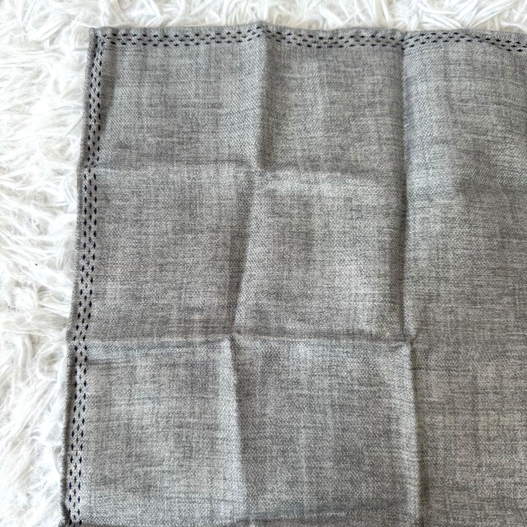 新品未使用✨ブルネロクチネリ ポケットチーフ ハンカチ シルク100% ロゴ