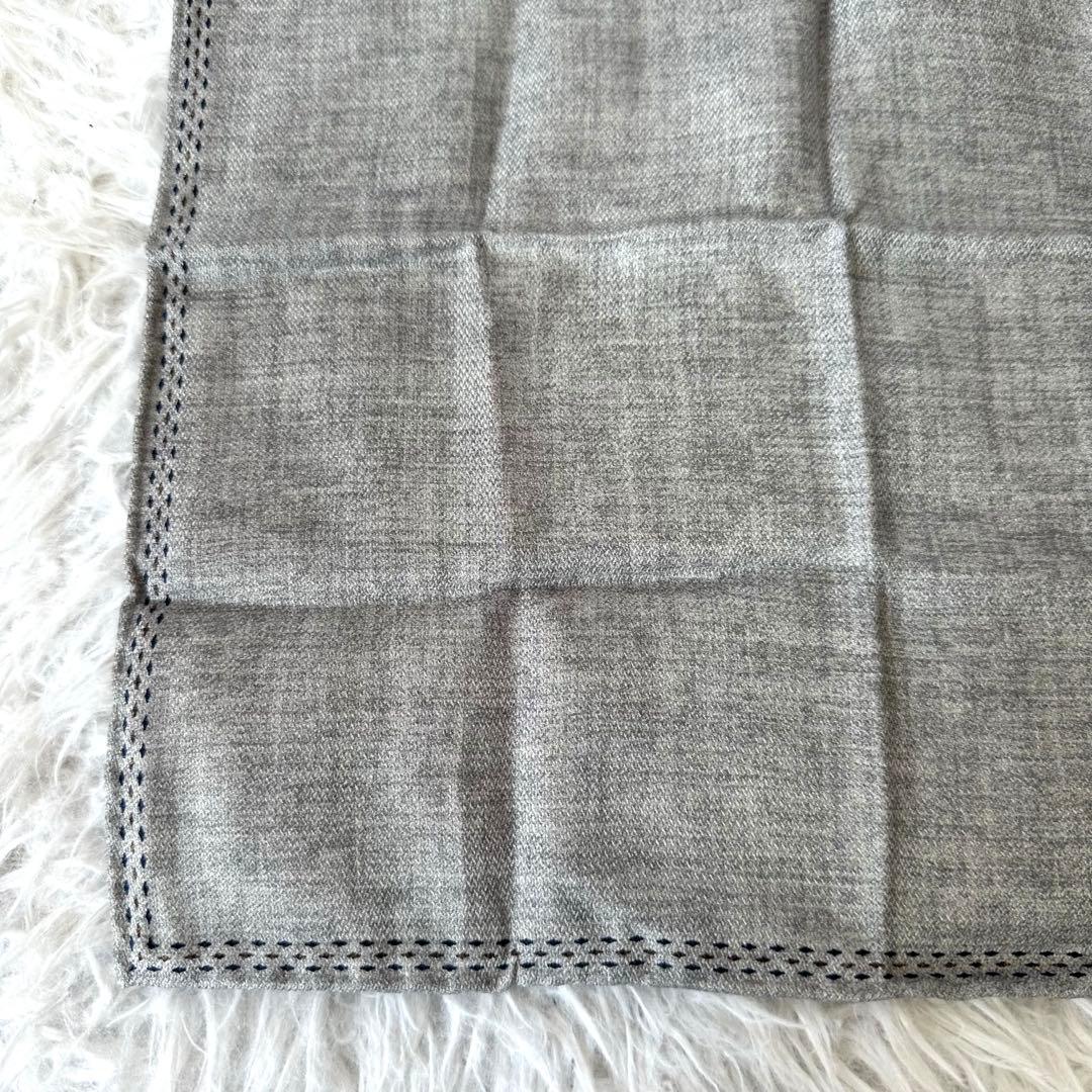 新品未使用✨ブルネロクチネリ ポケットチーフ ハンカチ シルク100% ロゴ