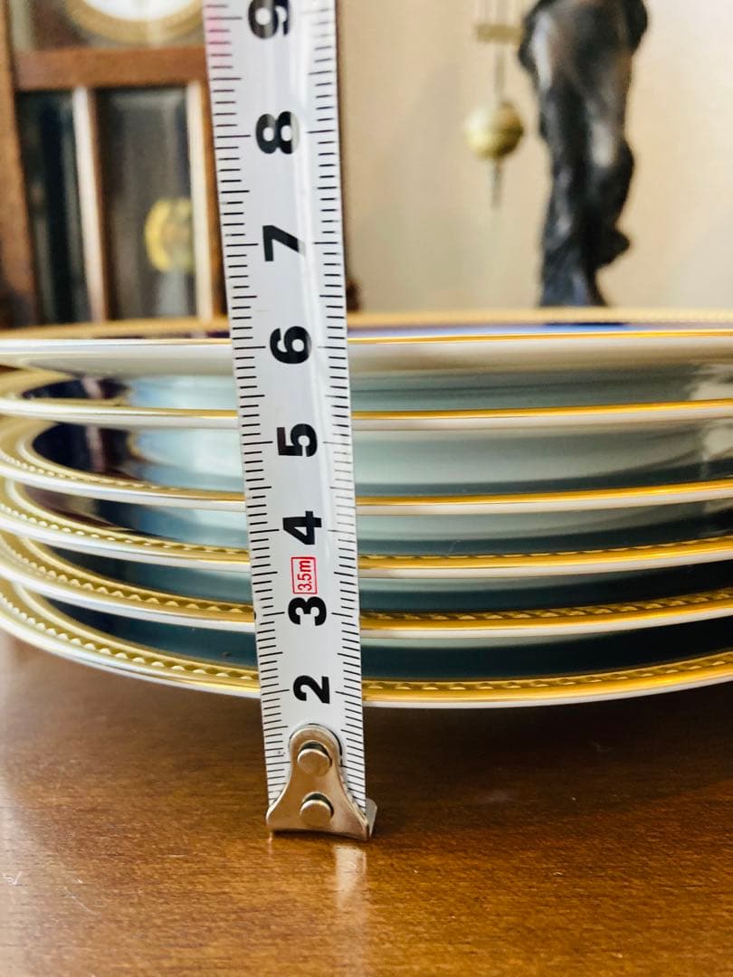 大倉陶園　瑠璃　エンボス 皿　プレート　約20cm 6枚　美品