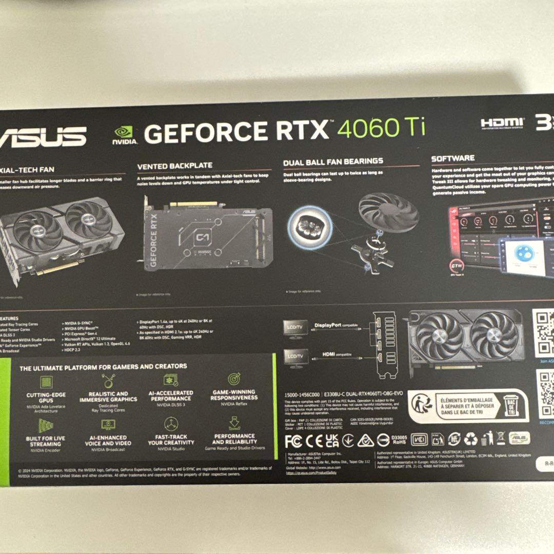 の*き様 新品未開封 ASUS GeForce RTX 4060 Ti