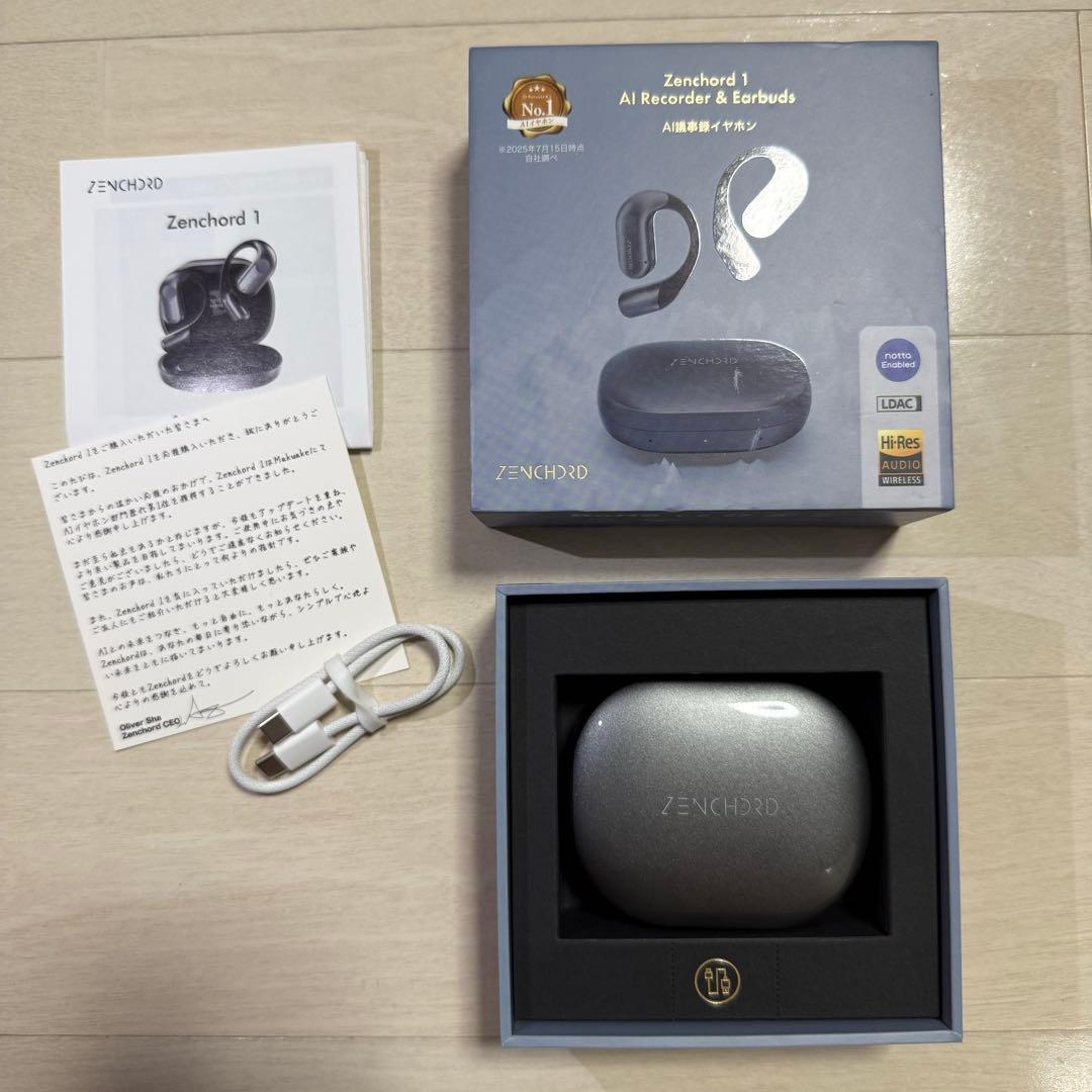 【美品】 Zenchord 1 AI録音搭載ワイヤレスイヤホン