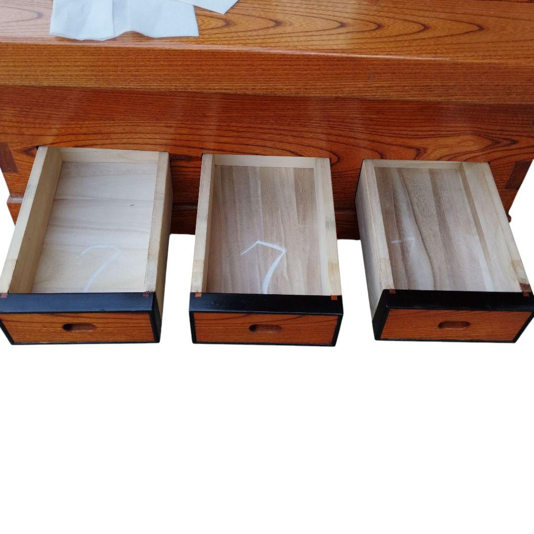 囲炉裏テーブル 関西長火鉢 銅張り 古民家家具 昭和レトロ 天然木材 欅 けやき