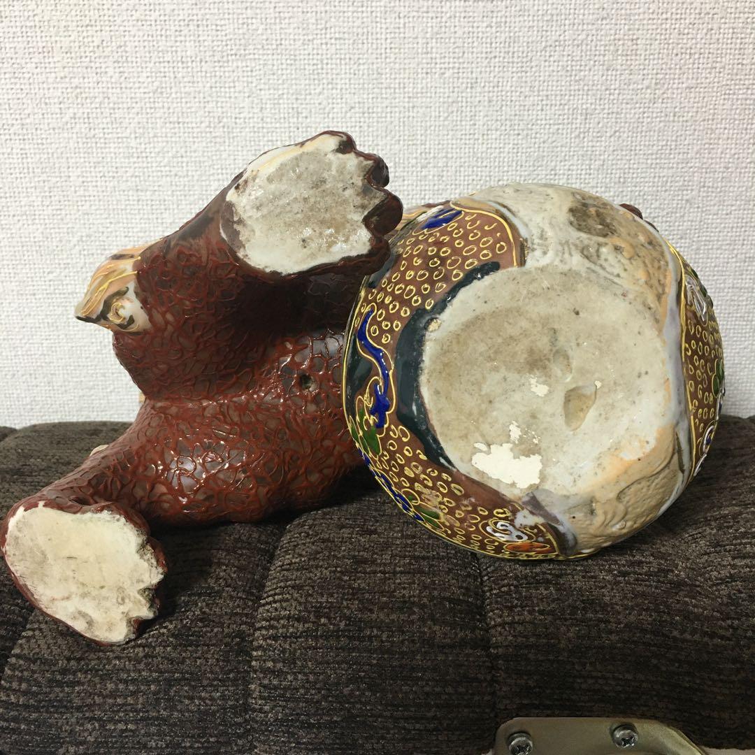 お値下げ⬇️【縁起物/獅子‼️】九谷焼☆獅子舞☆縁起物☆玉乗り獅子☆シーサー