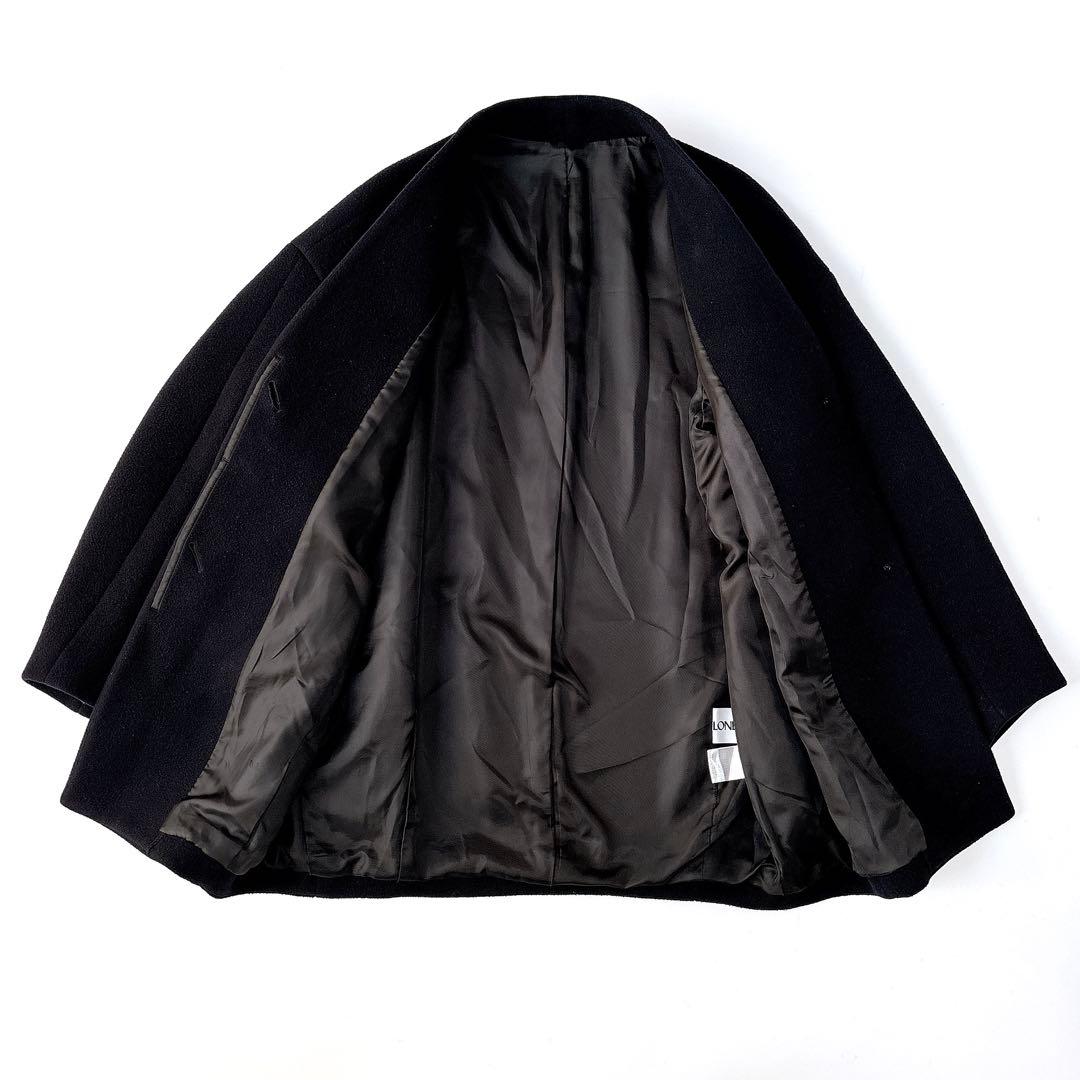 え*り様 美品⁑バビロン　2022 ウールコクーンコート　ネイビー　ノーカラージ