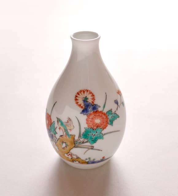 未使用 柿右衛門 徳利 お猪口 酒井田柿右衛門 菊鳥文 酒器