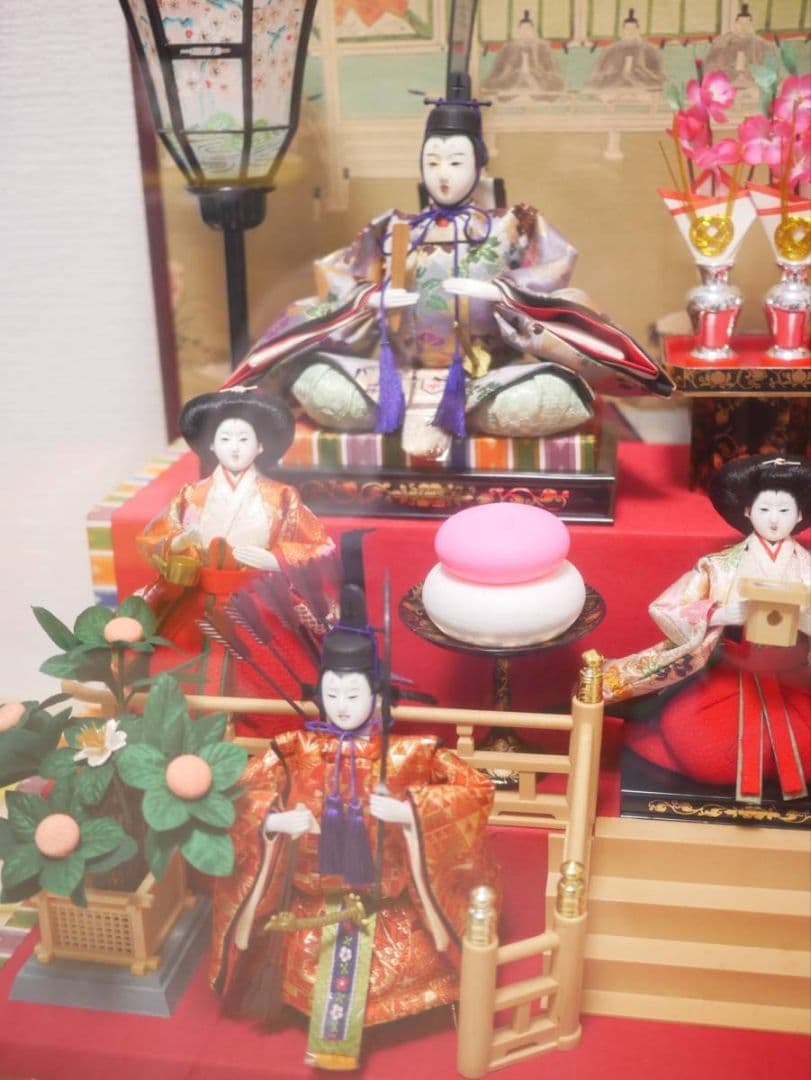 雛人形★ガラスケース入り★ひな祭り★オルゴール付★電灯付き