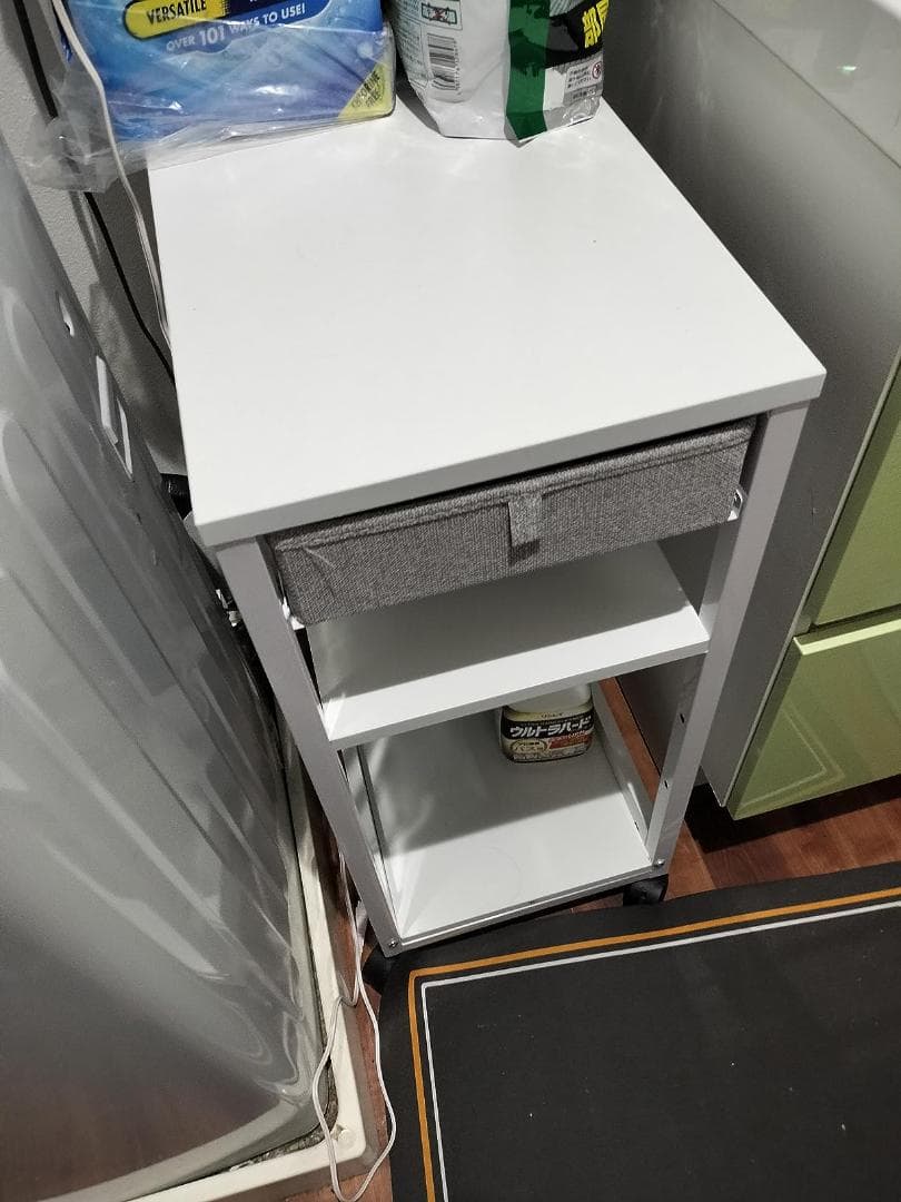 白 引き出し 移動も楽々 パソコンワゴン キャスター ラック