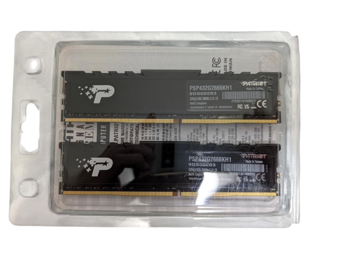 動作確認済 DDR4 32GB PATRIOT PREMIUM②/#301