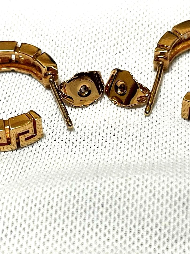 値下げ　VERSACE（ヴェルサーチ）グレカ フープピアス イヤリング　ゴールド