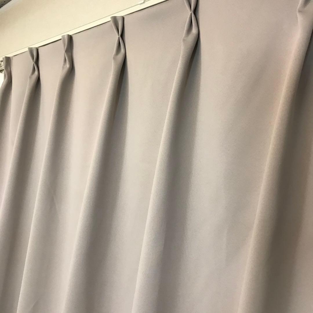 防炎　1級遮光カーテン　幅150cm×丈220cm2枚