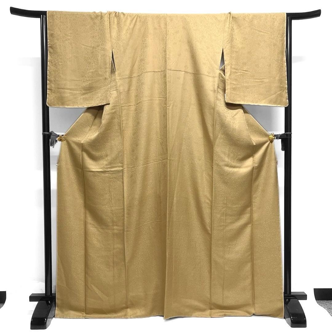 未着用　色無地　菊花　桐の花　パーティ　お食事会　紋無し　着物　044a d