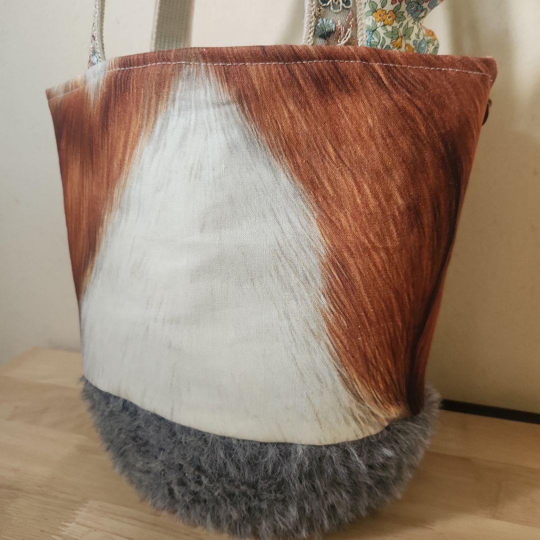 ゆ*ら様 コヤンイサムチョン　あんこちゃんの毛糸のカゴバック　ハンドメイド