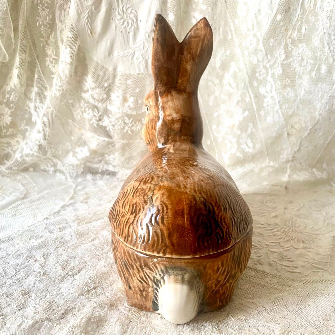 sakura　陶器のうさぎ型パテポット　ミッシェル・コーガン　フランス