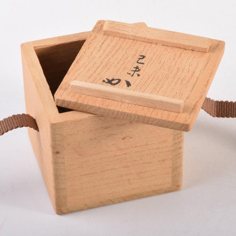 茶道具　諏訪蘇山作　青磁　桃香合　堀内宗完(兼中斎)書付　共箱　V　7191