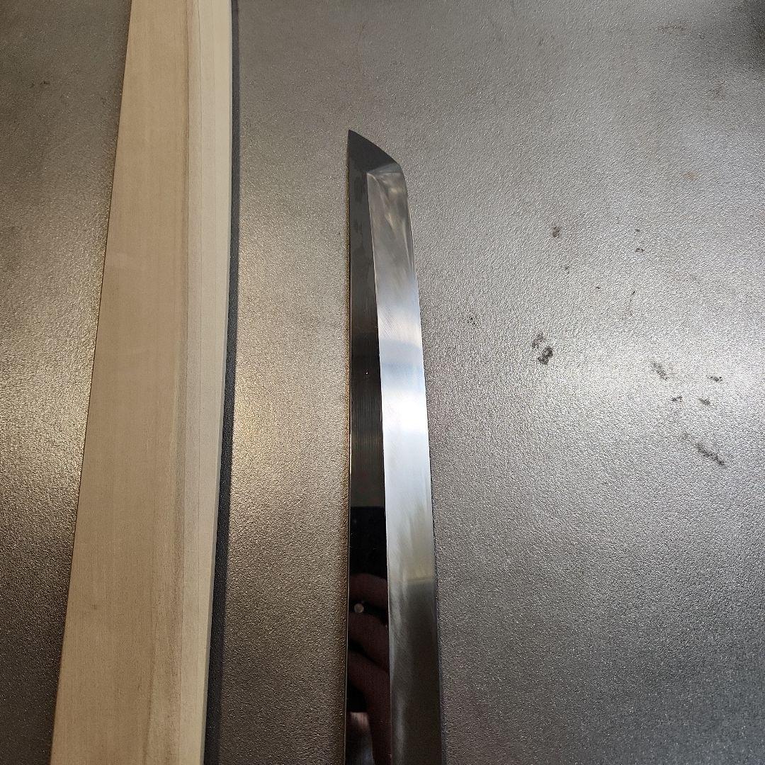 鉄拳良政　先丸柳刃包丁　本焼　尺1　V金10号　銀巻き　黒檀八画柄