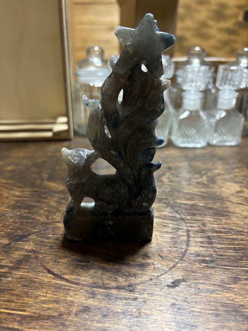 九尾　九尾の狐　k2 カービング　天然石