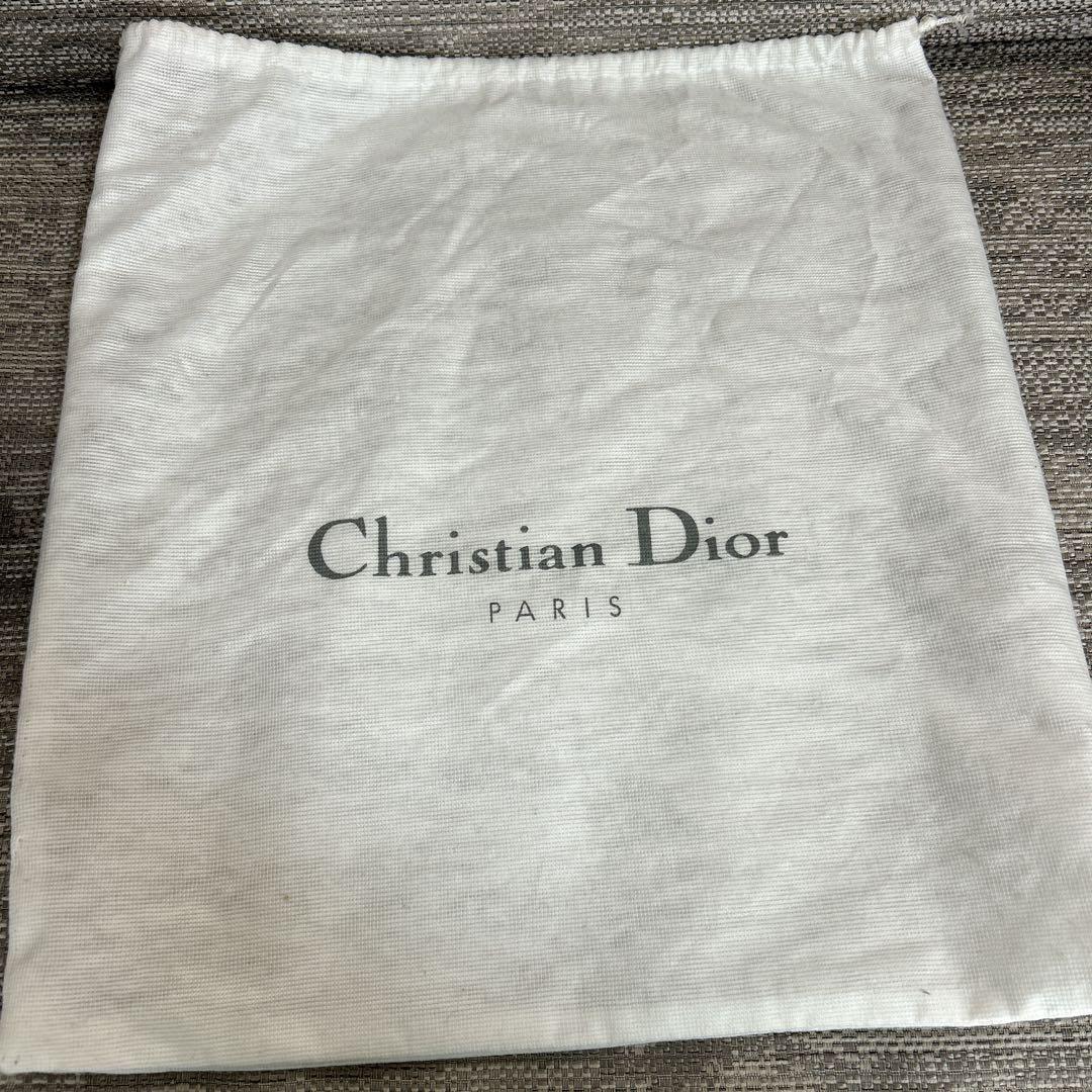 Christian Dior マリスパール ハンドバッグ レザー グレー 巾着