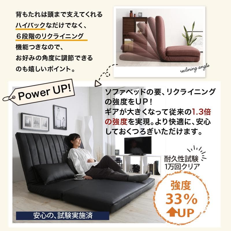 限定入荷！！3WAYで使えるソファ【ソファ　カウチ　ベッド】【ネイビー】 1