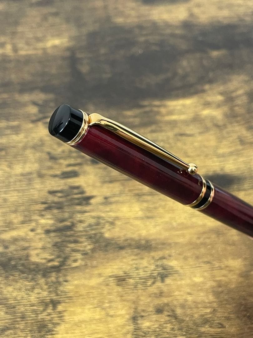 試筆のみ　初期型　グランセ　ルビーレッドマーブル　刻印　パイロット M 万年筆