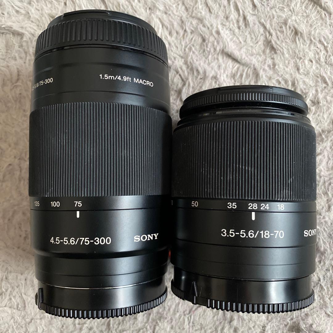 α100 SONY デジタル一眼レフカメラ レンズ2本セット