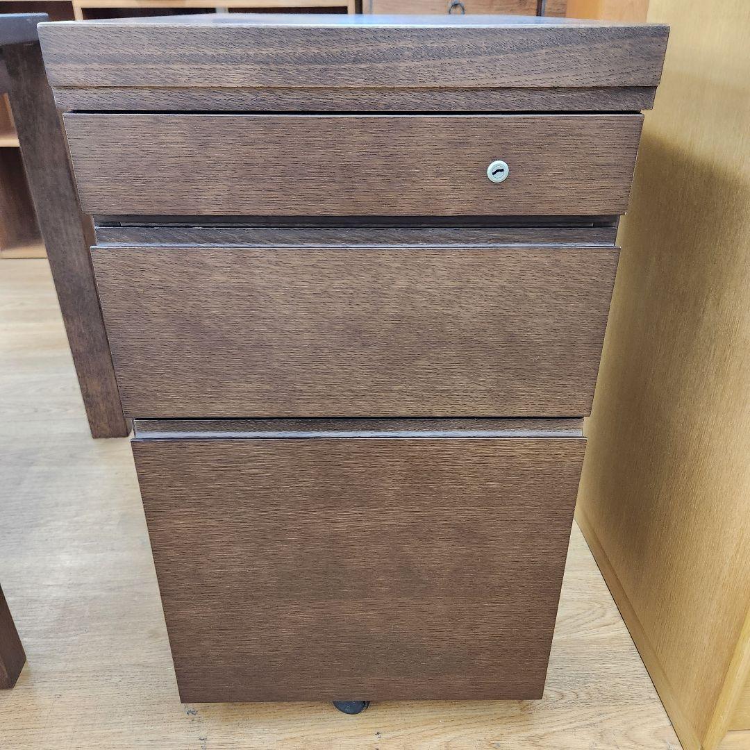 【17万相当】karimoku ボナシェルタ デスク ワゴン モカブラウン