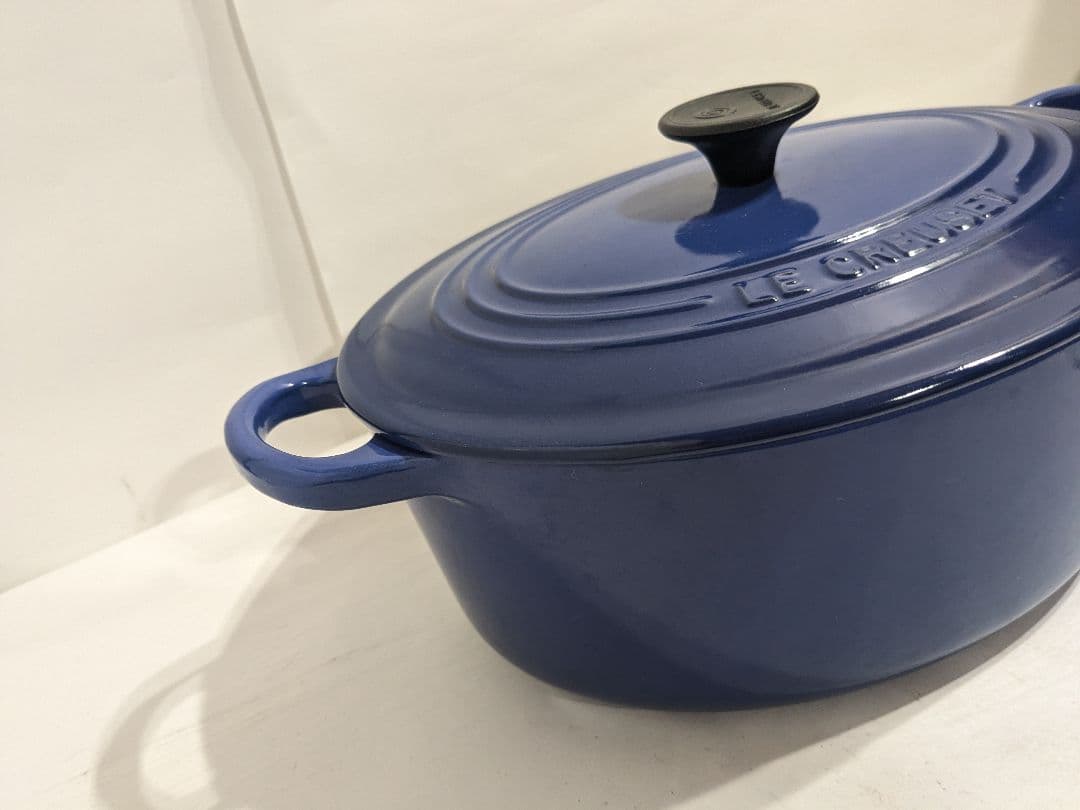 ル・クルーゼ　Le　Creuset　オーバル　ブルー　25cm