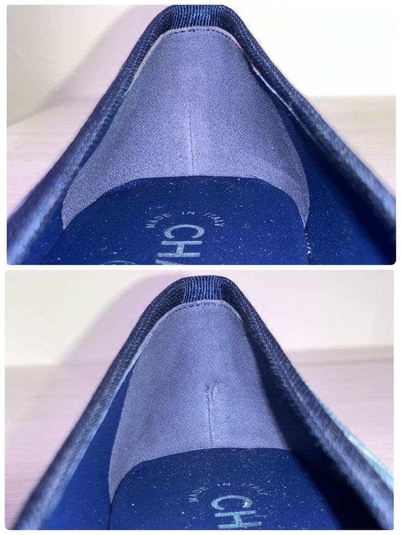 CHANEL シャネル デニム バレリーナ シューズ バレエシューズ 37C