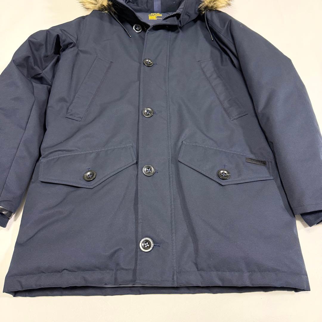 ポロラルフローレン ダウンジャケット ポニー フード ファー 近年 ネイビー S