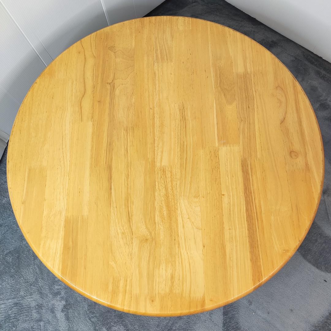 円卓　ちゃぶ台　テーブル 折りたたみ 木製 座卓 丸 80cm レトロ　イシモク