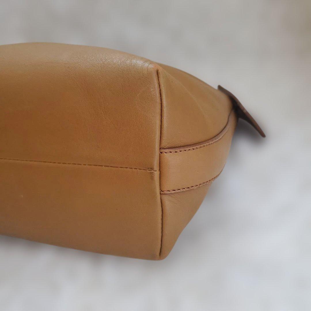 ⭐人気モデル⭐HIROFU レザー ショルダーバッグ ベージュ ブラウン系