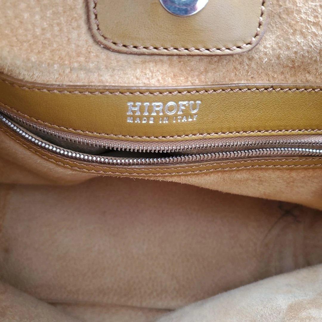 ⭐人気モデル⭐HIROFU レザー ショルダーバッグ ベージュ ブラウン系