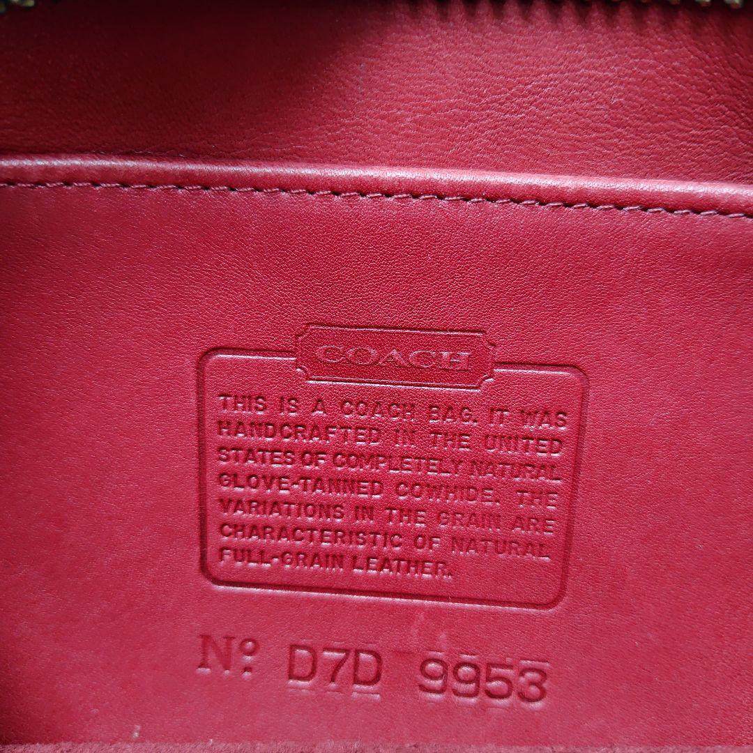 COACH コーチ ショルダーバッグ バケツ型 赤