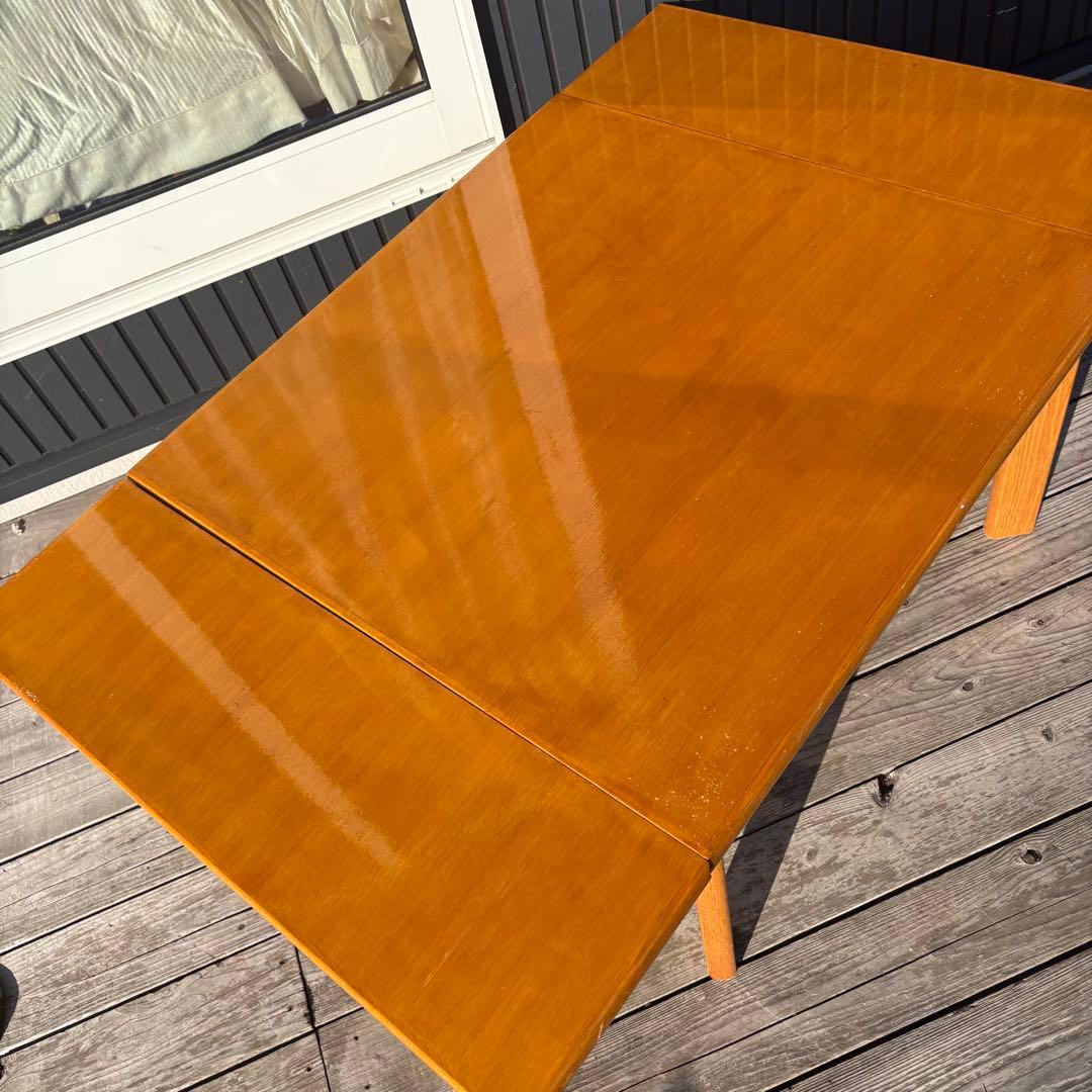 北欧レトロ 木製エクステンションテーブル 伸縮式ローテーブル バタフライテーブル