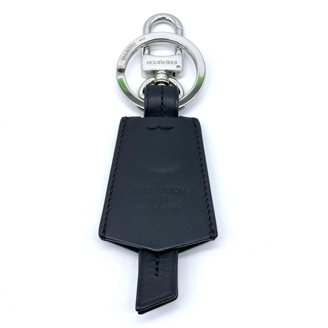 美品✨ルイヴィトン LV クロッシュ クレ キーホルダー M68020 ブラック