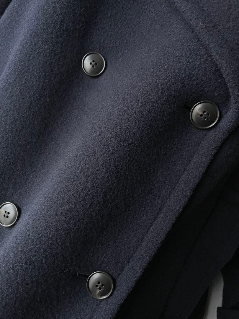 美品✨ミューニック　22AW 5.2万　メルトンPコート　紺