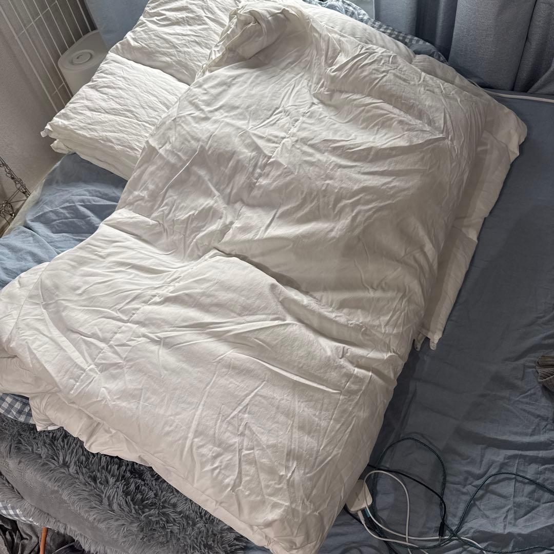 ニトリ NT-102 2枚合わせ 羽毛布団 ダウン 80% シングル 掛けふとん